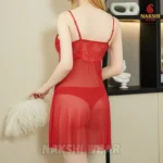 Mesh Perspective Nightgown Suit - Image 2