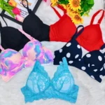 2 Print, 2 Solid & 1 Lace Combo Bra Set - Image 3