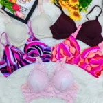 2 Print, 2 Solid & 1 Lace Combo Bra Set - Image 2